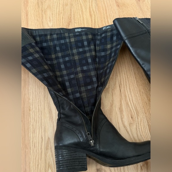 Born Leather Black Knee High Boots Size 7.5 - Picture 10 of 13